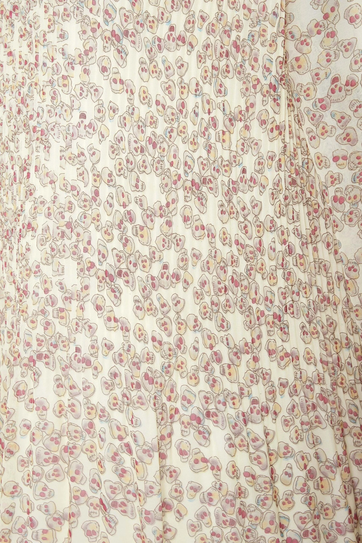 M&Co Natural Brown Skull Print Pleated Blouse 5 M&Co Natural Brown Skull Print Pleated Blouse - Image 5