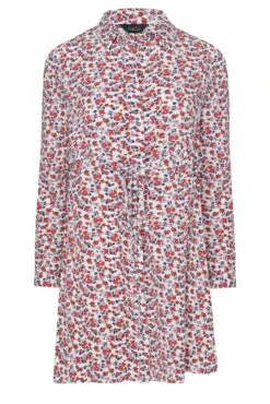 M&Co White Floral Print Tie Waist Tunic Shirt -M&Co Sales Store fa5711f3 fc05 4b 550028 X scaled