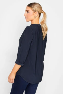 M&Co Navy Blue Half Placket Shirt 9 M&Co Navy Blue Half Placket Shirt -M&Co Sales Store fb12dc2d 92b2 4b 550345 C scaled