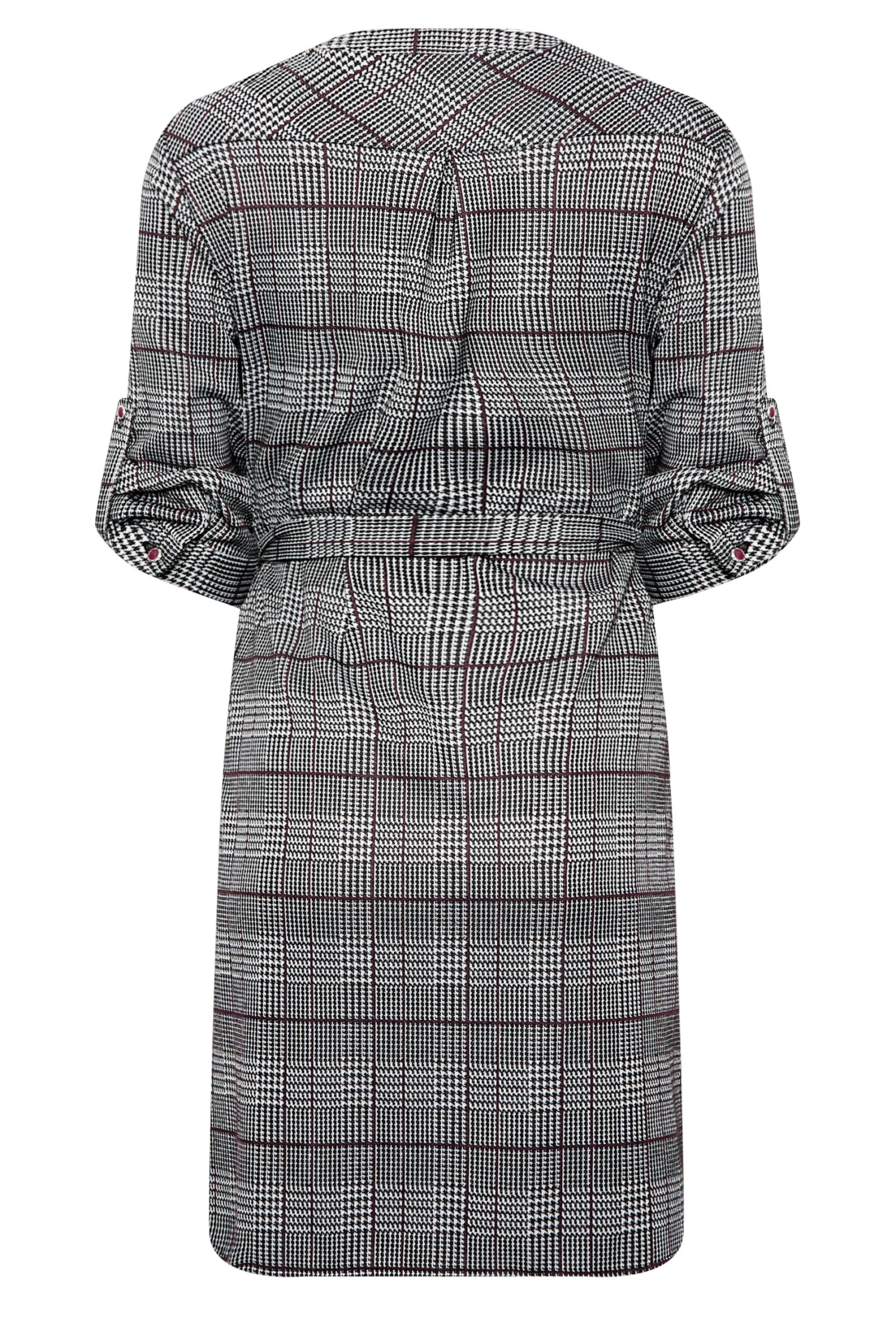 M&Co Grey Check Tie Waist Tunic Dress 7 M&Co Grey Check Tie Waist Tunic Dress - Image 7