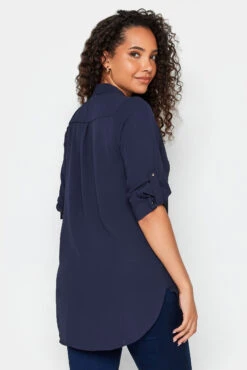 M&Co Navy Blue Tab Sleeve Blouse 9 M&Co Navy Blue Tab Sleeve Blouse -M&Co Sales Store fbe99673 b7da 45 550100 C scaled
