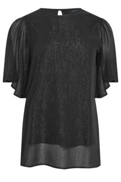 M&Co Black Metallic Angel Sleeve Blouse -M&Co Sales Store fbee49d8 0535 4f 550171 RX scaled