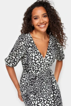 M&Co Black Animal Print Wrap Dress 10 M&Co Black Animal Print Wrap Dress -M&Co Sales Store fc205a44 d34c 49 550410 D scaled