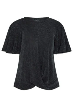 M&Co Black Brillo Angel Sleeve Wrap Top 12 M&Co Black Brillo Angel Sleeve Wrap Top -M&Co Sales Store fc2298d6 0d0c 45 550240 X scaled