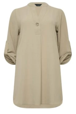 M&Co Brown Statement Button Tab Sleeve Shirt 12 M&Co Brown Statement Button Tab Sleeve Shirt -M&Co Sales Store fc90e88c 6f83 42 550297 X scaled