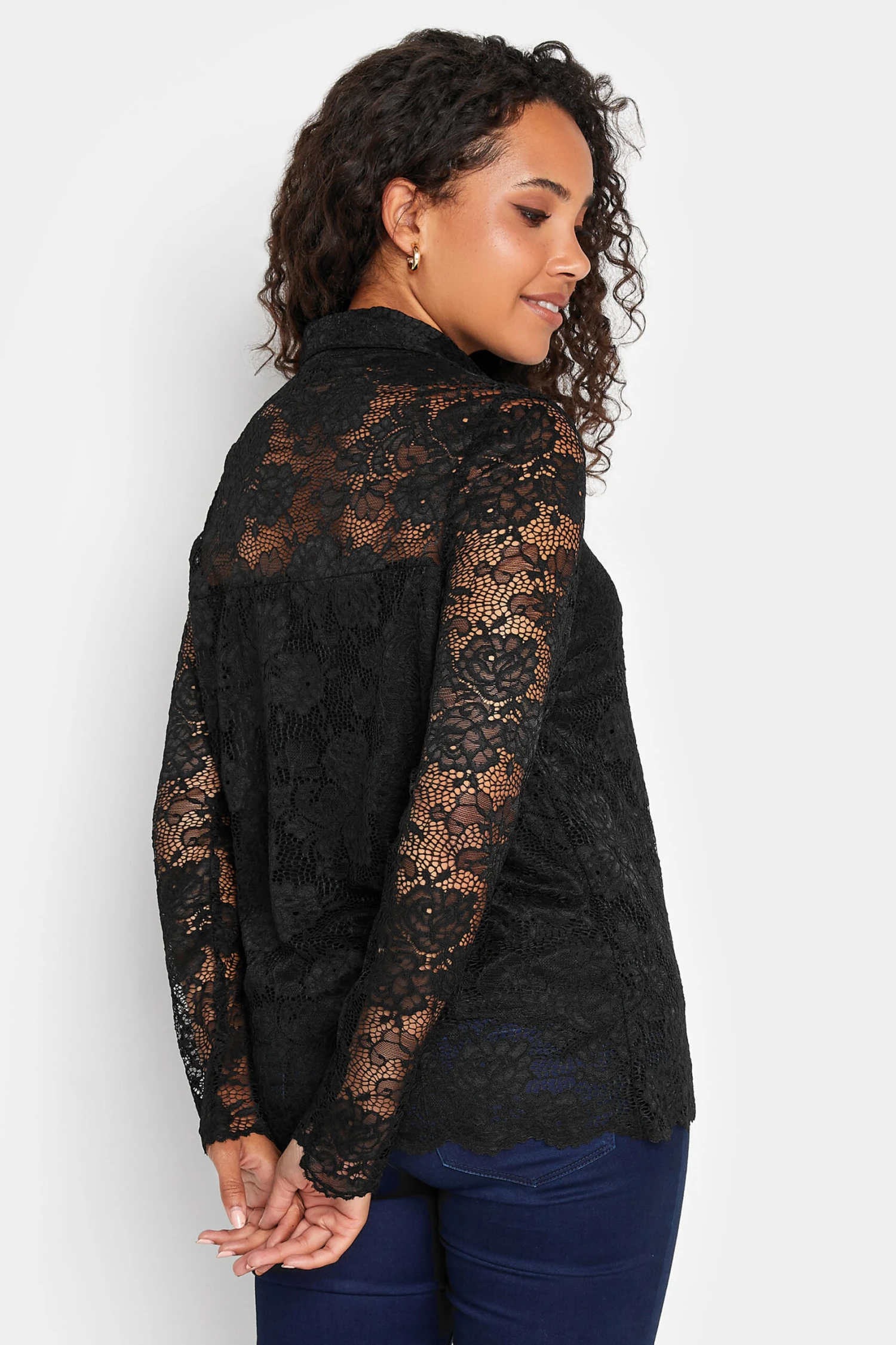 M&Co Black Lace Shirt 3 M&Co Black Lace Shirt - Image 3