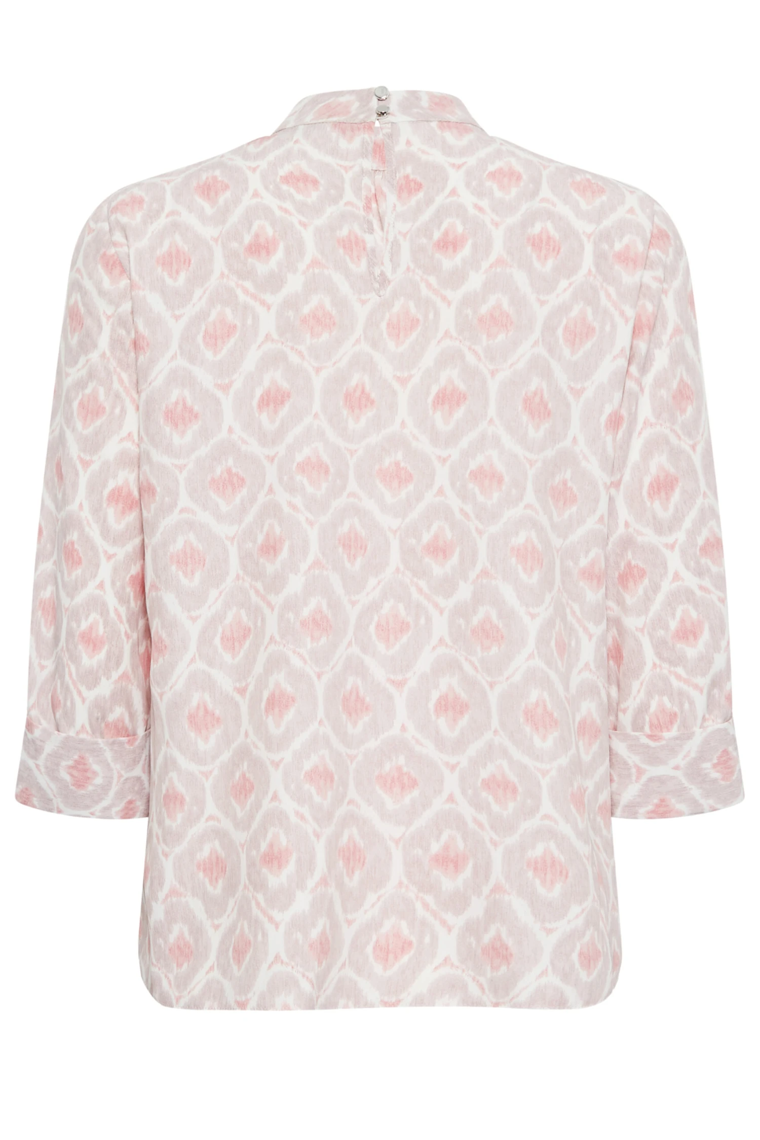 M&Co Pink Geometric Print High Neck Blouse 7 M&Co Pink Geometric Print High Neck Blouse - Image 7