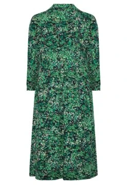 M&Co Green Floral Half Placket Midi Smock Dress -M&Co Sales Store fd0237ce 0a85 45 550418 Y scaled