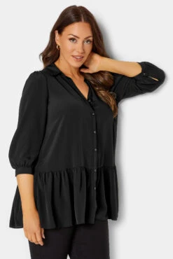 M&Co Black Frill Hem Shirt 10 M&Co Black Frill Hem Shirt -M&Co Sales Store fd636b09 f239 47 550440 D scaled