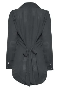 M&Co Charcoal Grey Tie Back Tunic Shirt -M&Co Sales Store fdbdfbb9 e094 47 550637 Y scaled