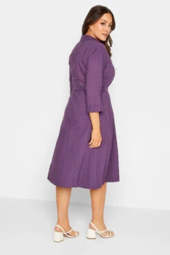 M&Co Purple Tie Waist Shirt Dress -M&Co Sales Store fe0eed8f 1336 4f 550384 C scaled