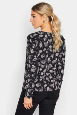 M&Co Black Paisley Print Notch Neck Cotton T-Shirt 9 M&Co Black Paisley Print Notch Neck Cotton T-Shirt -M&Co Sales Store fe4b10f5 8d1e 4b 500213 C scaled