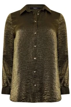 M&Co Khaki Green Shimmer Foil Shirt 12 M&Co Khaki Green Shimmer Foil Shirt -M&Co Sales Store fe8cc269 2029 47 550208 X scaled