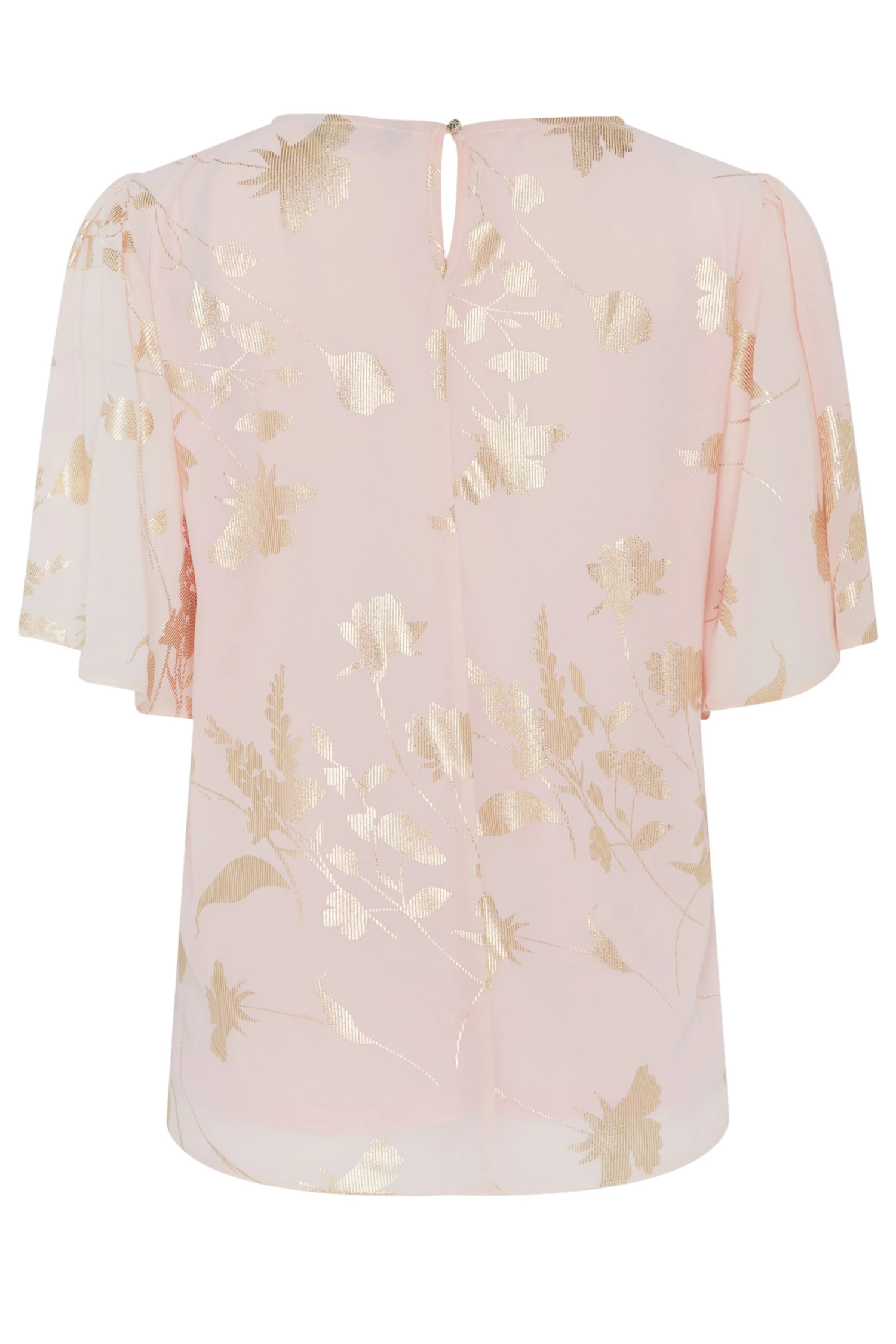 M&Co Light Pink Floral Shimmer Blouse 6 M&Co Light Pink Floral Shimmer Blouse - Image 6