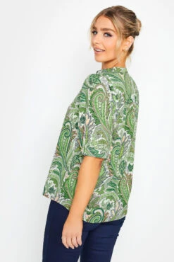 M&Co Green Paisley Print Puff Sleeve Shirt 9 M&Co Green Paisley Print Puff Sleeve Shirt -M&Co Sales Store ff27480a 631e 42 550576 C scaled