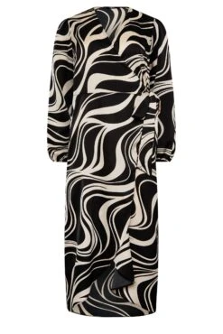M&Co Black Swirl Print Midi Wrap Dress -M&Co Sales Store ff730890 b8cc 4b 550403 X scaled